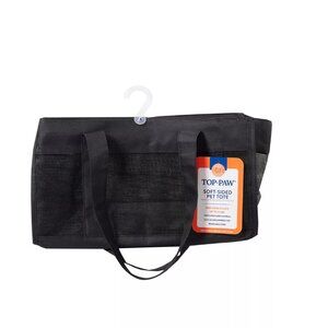 Top Paw Soft Sided Pet Tote, Black